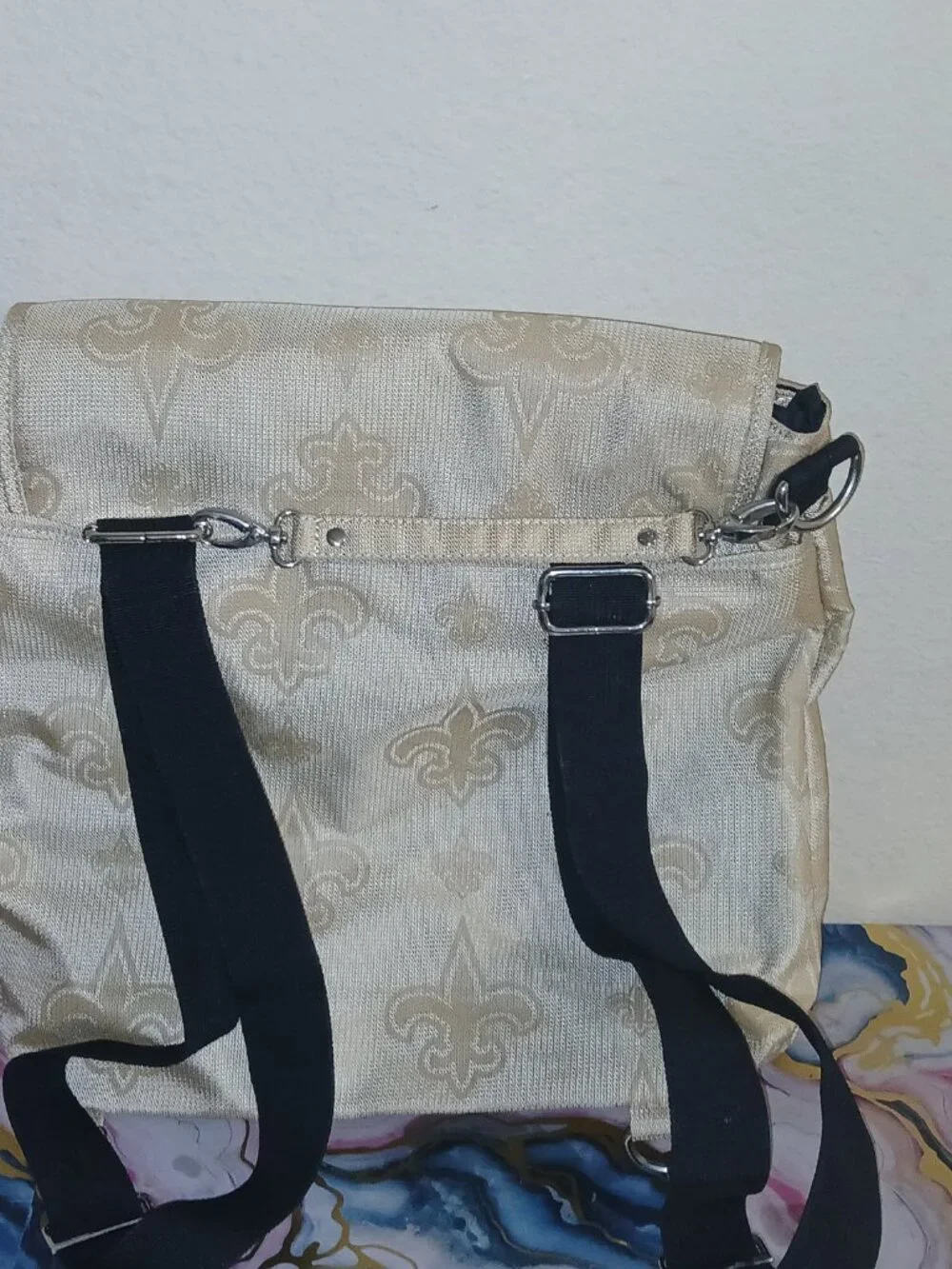 New Orleans Saints Messenger Diaper Bag Insulated Compartment